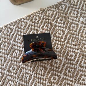 L. Erickson Tortoise Shell Hair Claw Clip | NWT | France Luxe | Large Luxe Clip